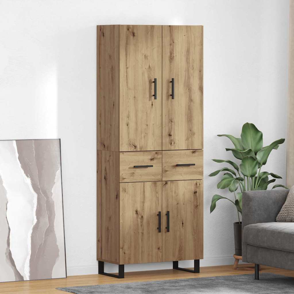 Highboard mit Schubladen 2 pcs Artisan-Eiche 69,5 x 34 x 180 cm