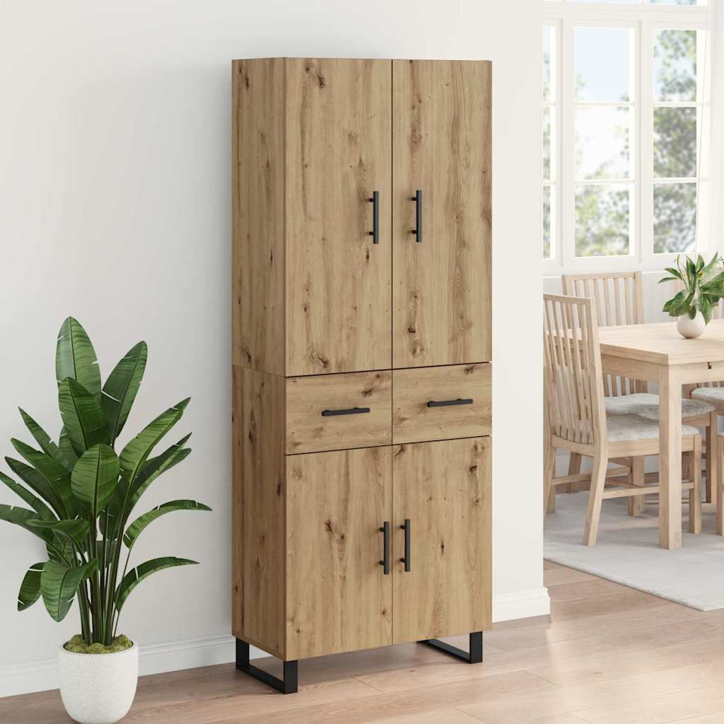Highboard mit Schubladen 2 pcs Artisan-Eiche 69,5 x 34 x 180 cm