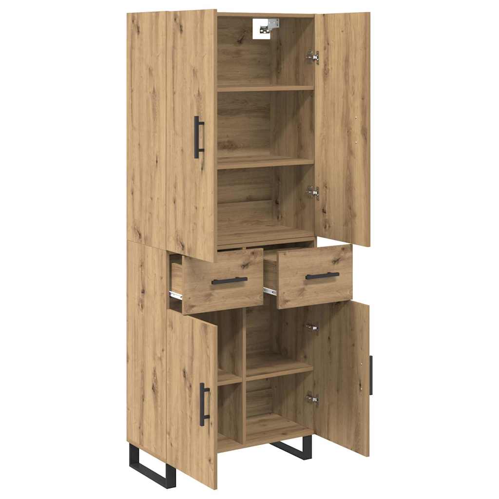 Highboard mit Schubladen 2 pcs Artisan-Eiche 69,5 x 34 x 180 cm