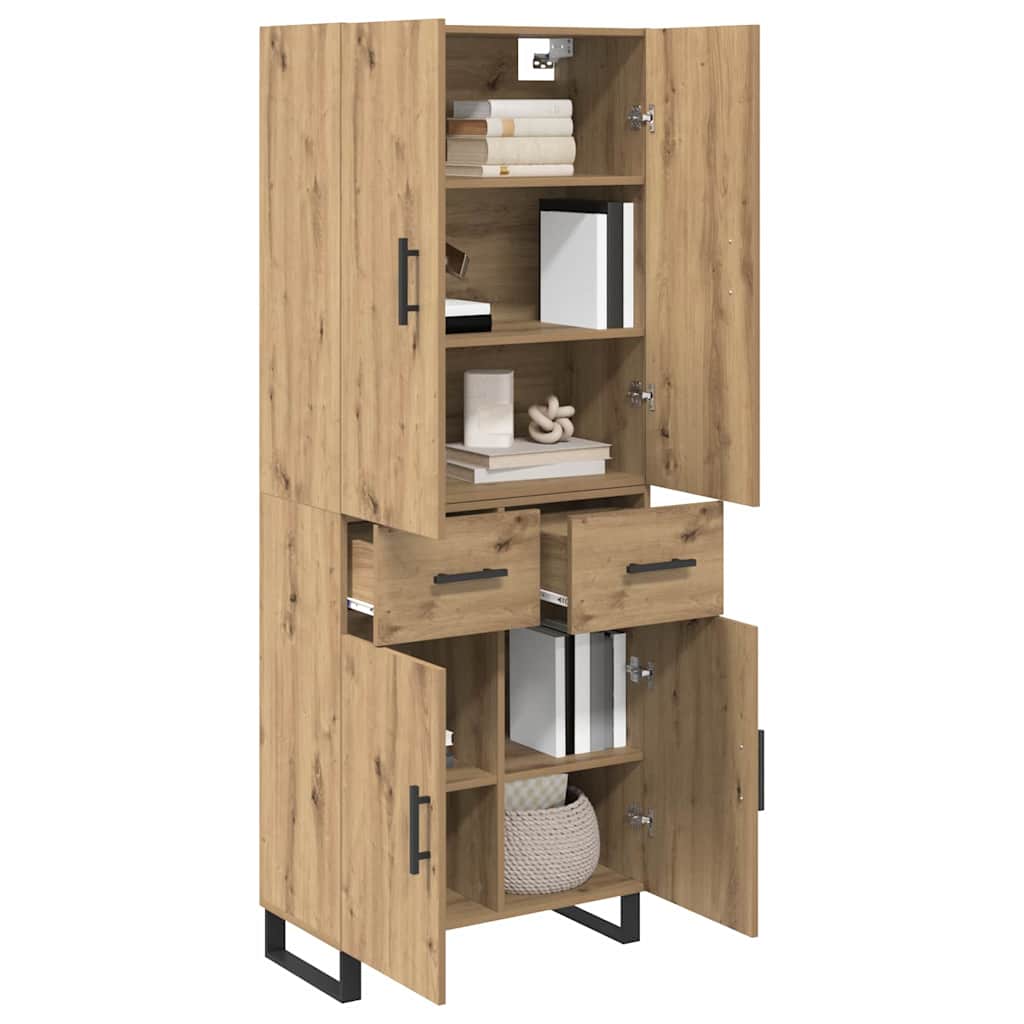 Highboard mit Schubladen 2 pcs Artisan-Eiche 69,5 x 34 x 180 cm