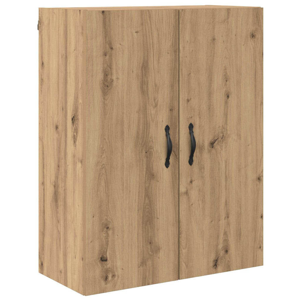 Highboard 2 pcs Artisan-Eiche Ingenieurholz und Glas