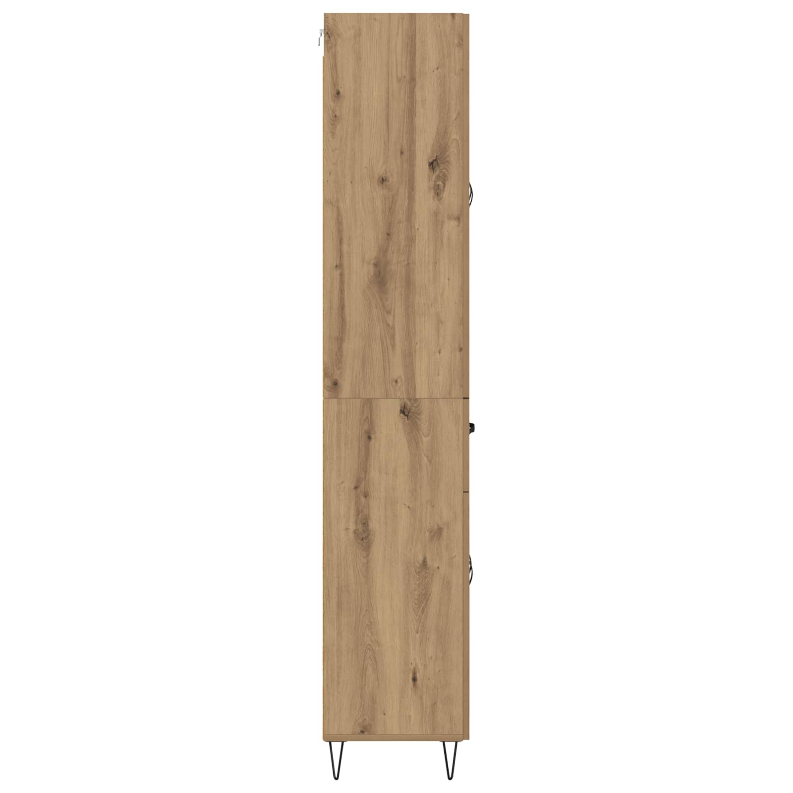 Highboard 2 pcs Artisan-Eiche Ingenieurholz und Glas