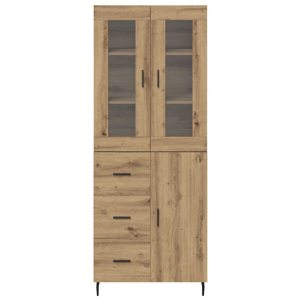 Highboard mit Schubladen 2 pcs Artisan-Eiche Holzwerkstoff
