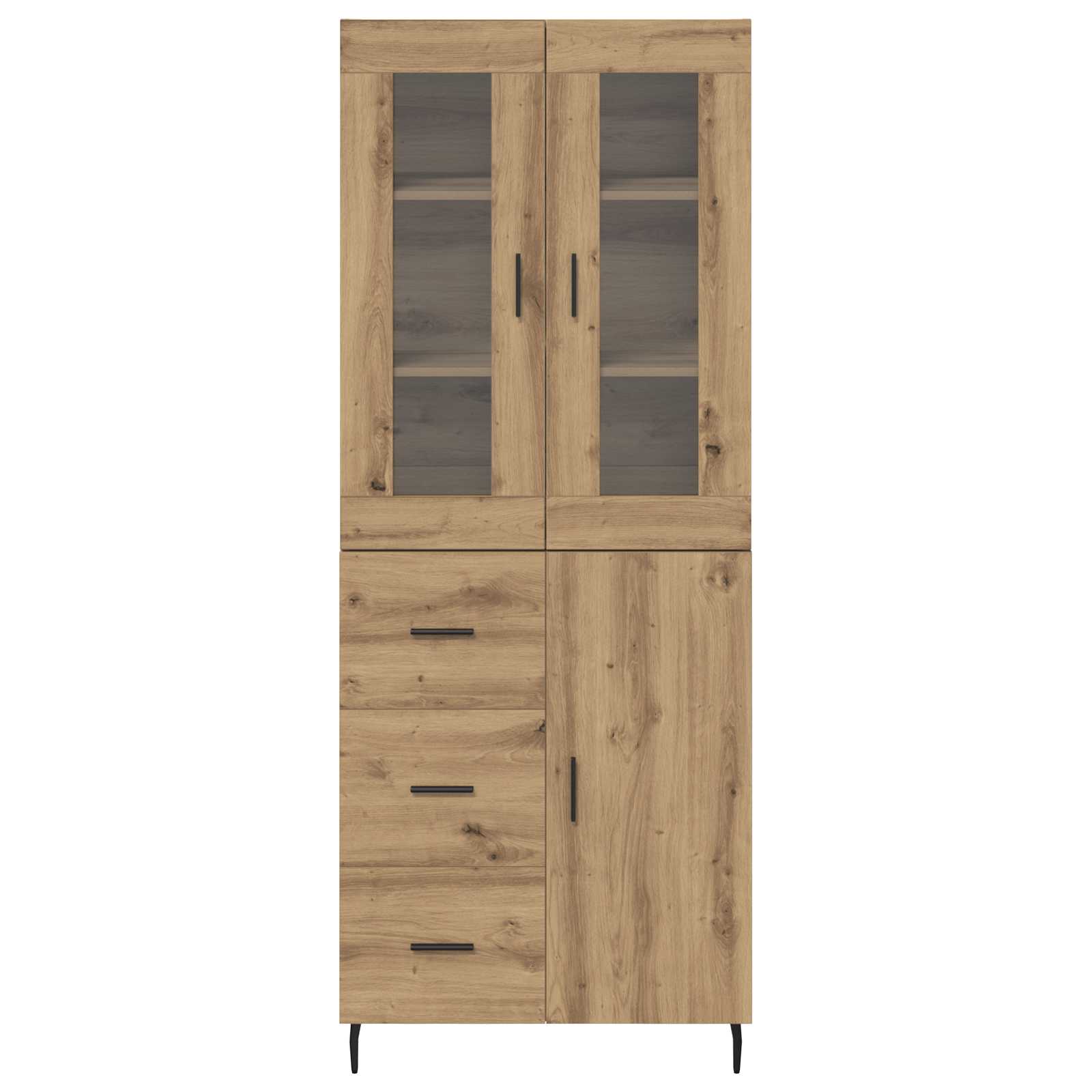 Highboard mit Schubladen 2 pcs Artisan-Eiche Holzwerkstoff
