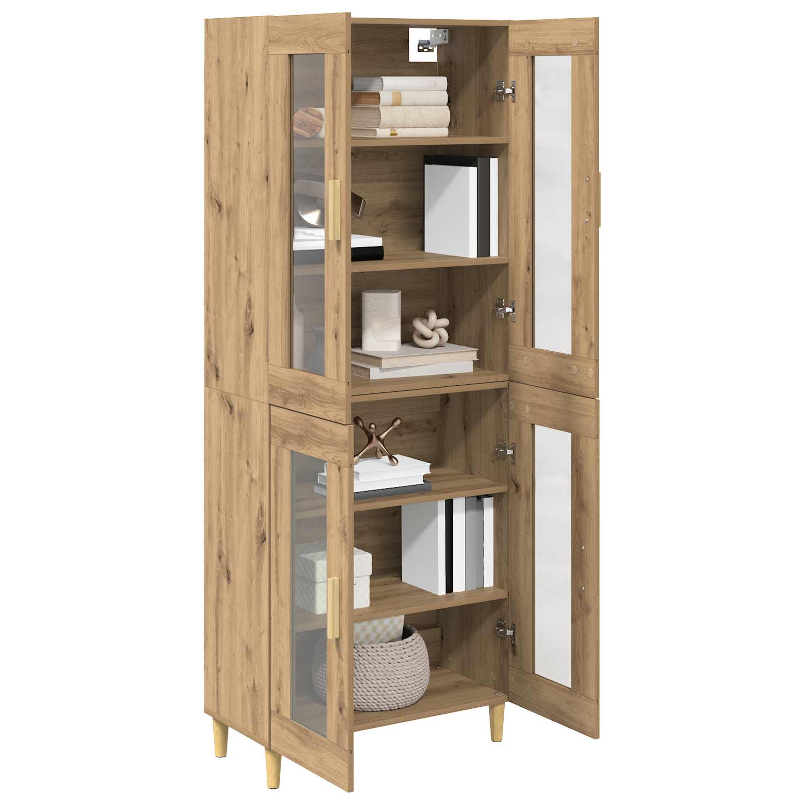 Highboard Artisan-Eiche 69,5 x 34 x 180 cm Holzwerkstoff