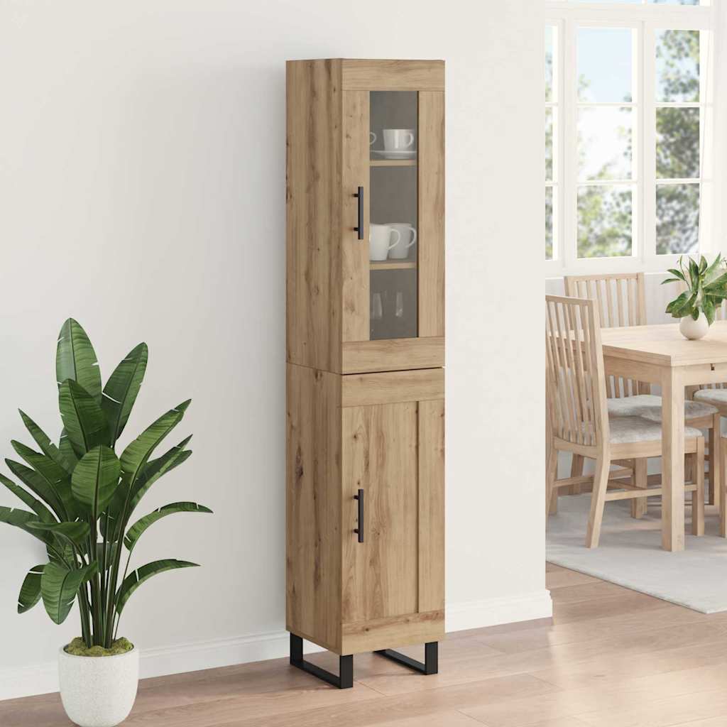 Highboard Artisan-Eiche 34,5 x 34 x 180 cm Holzwerkstoff