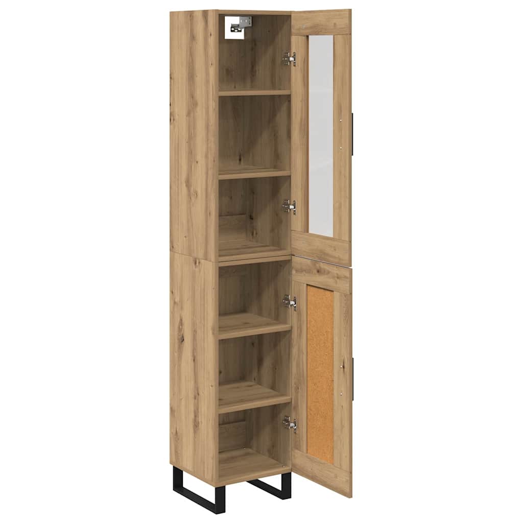 Highboard Artisan-Eiche 34,5 x 34 x 180 cm Holzwerkstoff