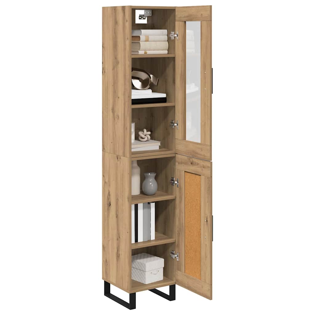 Highboard Artisan-Eiche 34,5 x 34 x 180 cm Holzwerkstoff