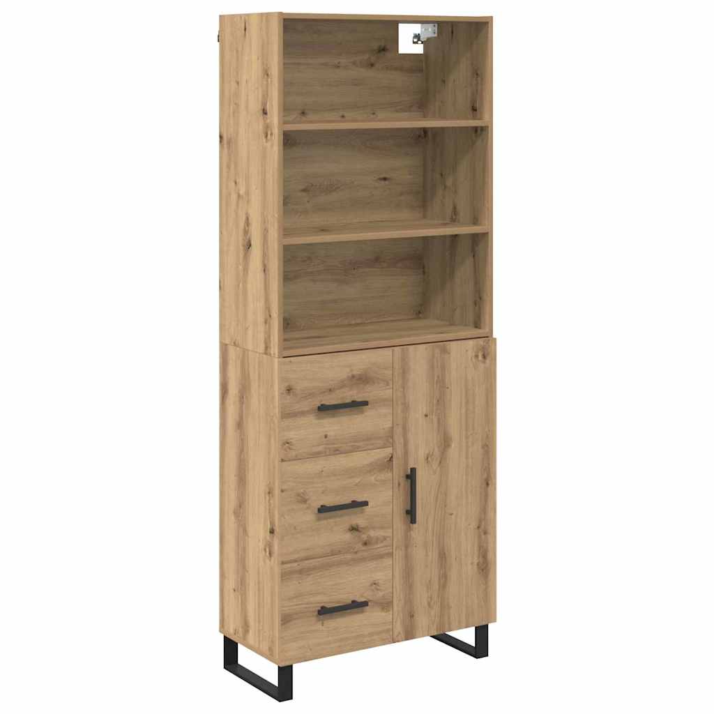 Highboard mit Schubladen 2 pcs Artisan-Eiche Holzwerkstoff