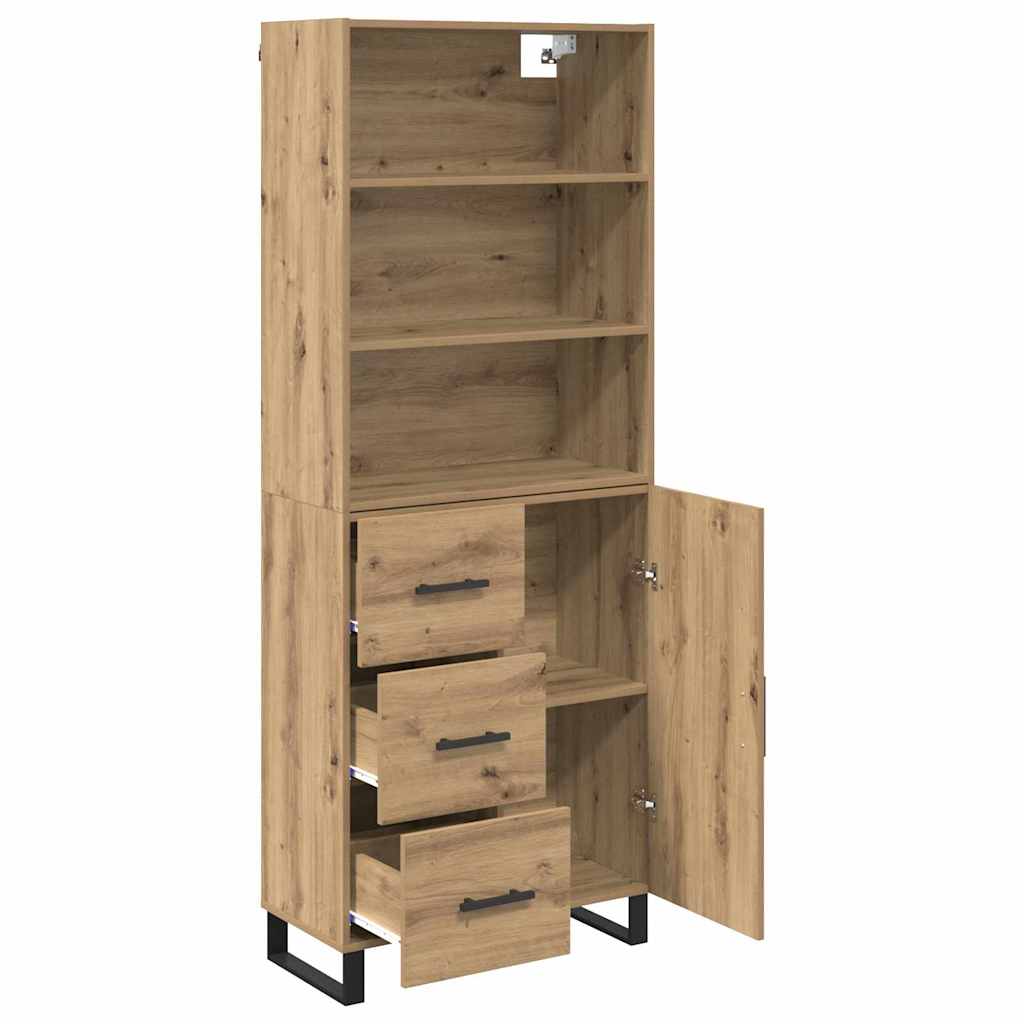 Highboard mit Schubladen 2 pcs Artisan-Eiche Holzwerkstoff