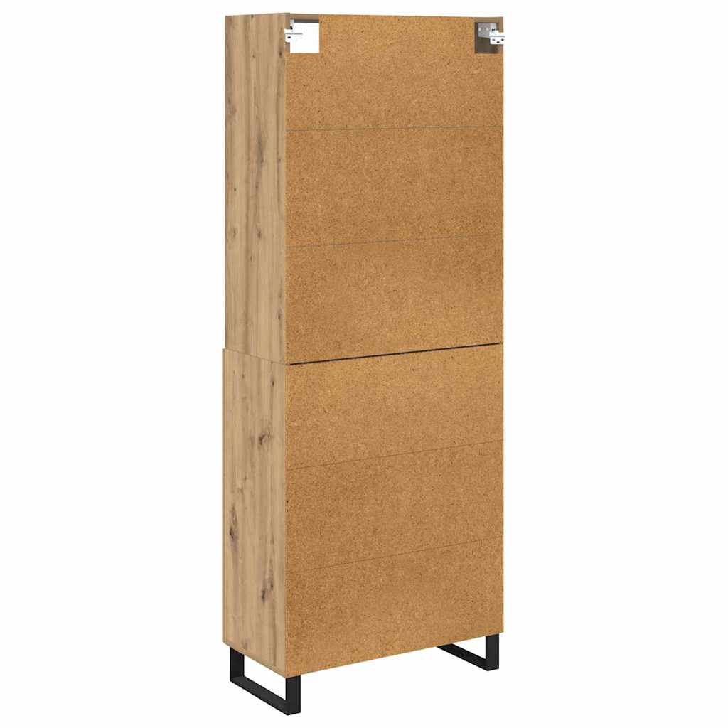 Highboard mit Schubladen 2 pcs Artisan-Eiche Holzwerkstoff