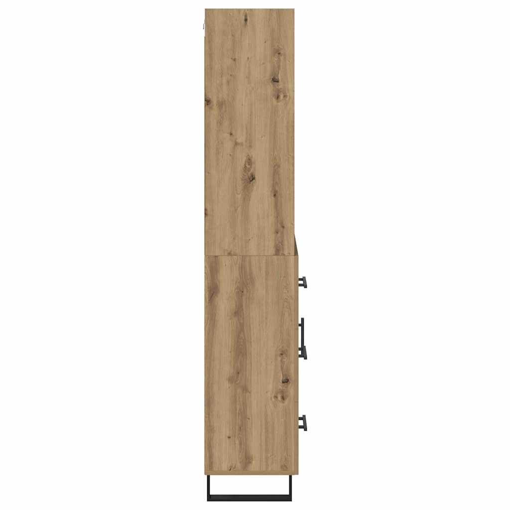 Highboard mit Schubladen 2 pcs Artisan-Eiche Holzwerkstoff