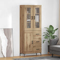 Highboard mit Schubladen 2 pcs Artisan-Eiche Holzwerkstoff
