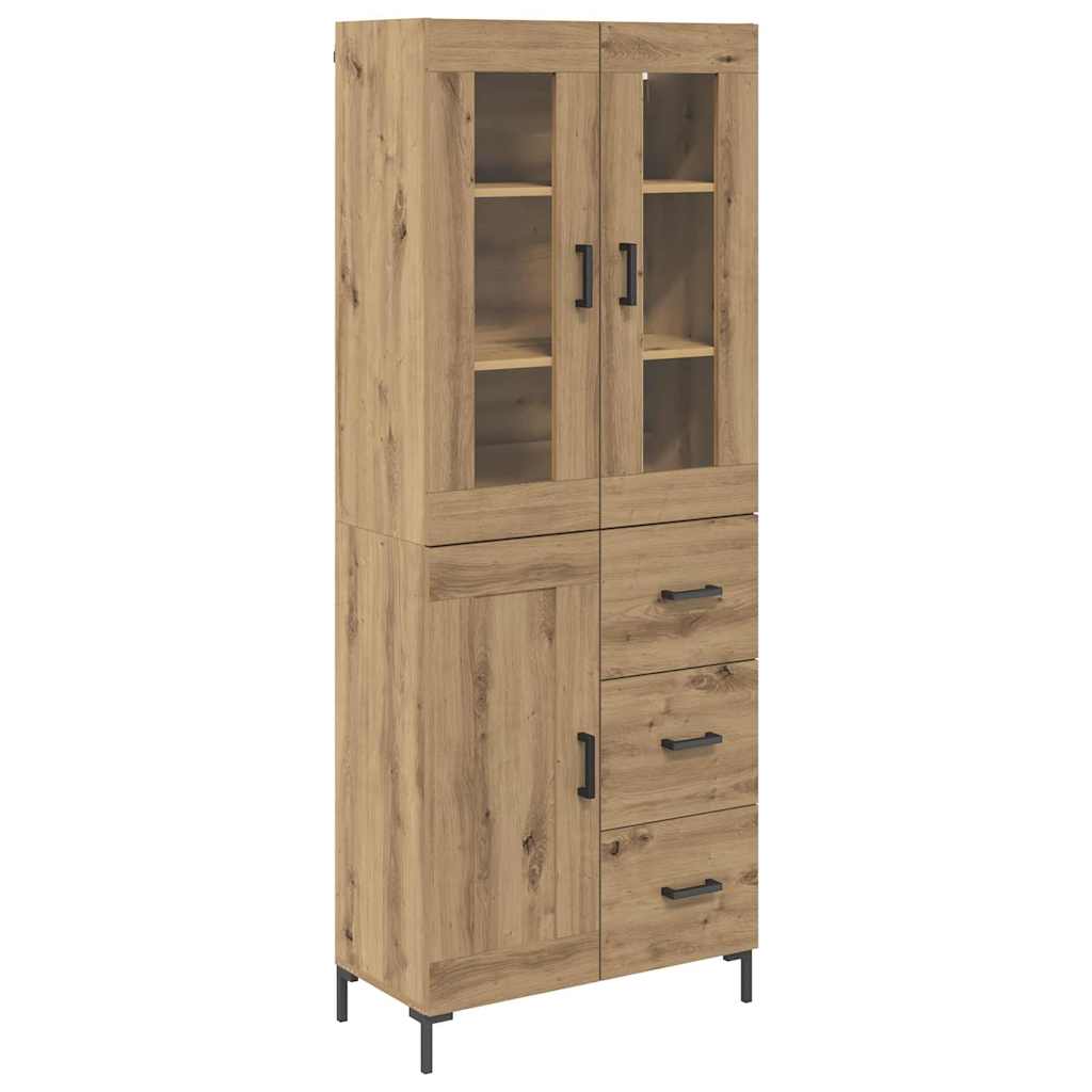 Highboard mit Schubladen 2 pcs Artisan-Eiche Holzwerkstoff