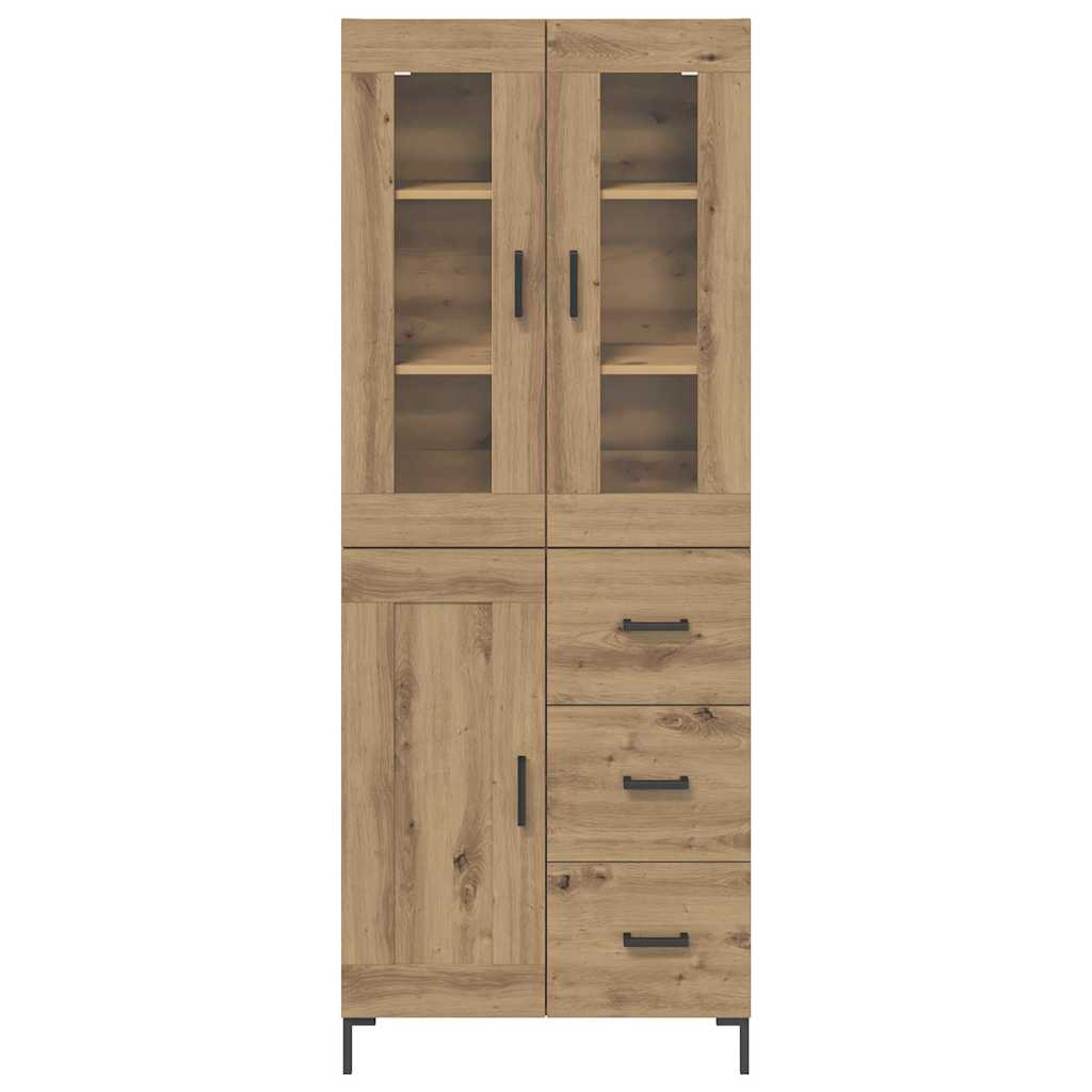 Highboard mit Schubladen 2 pcs Artisan-Eiche Holzwerkstoff