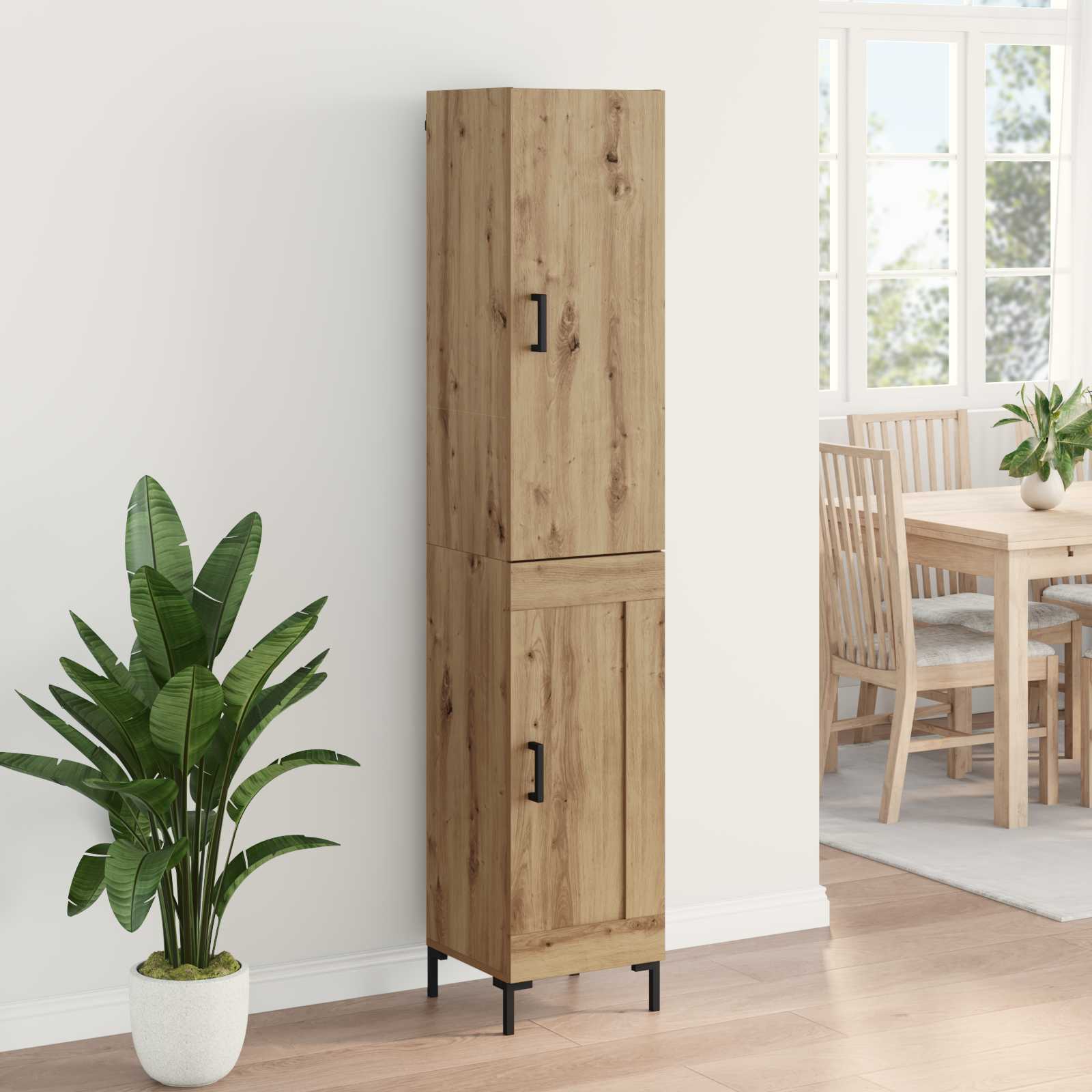 Highboard Artisan-Eiche 69,5 x 34 x 180 cm Holzwerkstoff