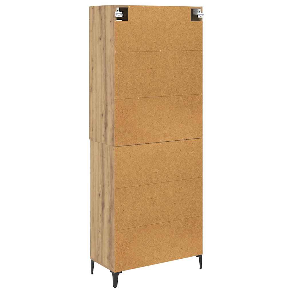 Highboard Artisan-Eiche 69,5 x 34 x 180 cm Holzwerkstoff