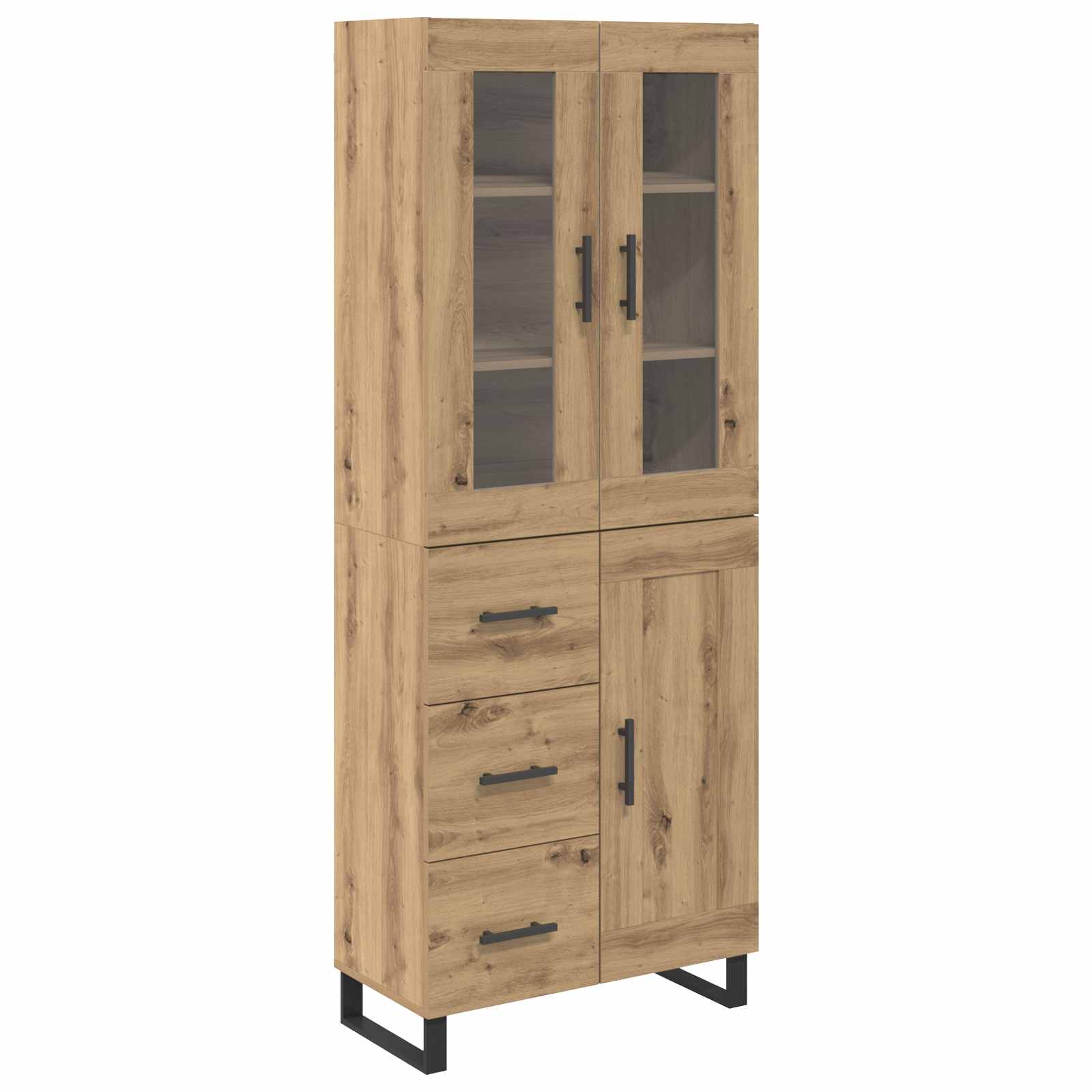 Highboard mit Schubladen 2 pcs Artisan-Eiche Holzwerkstoff
