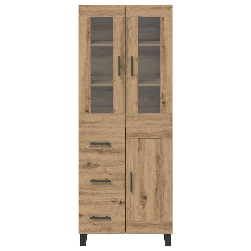 Highboard mit Schubladen 2 pcs Artisan-Eiche Holzwerkstoff