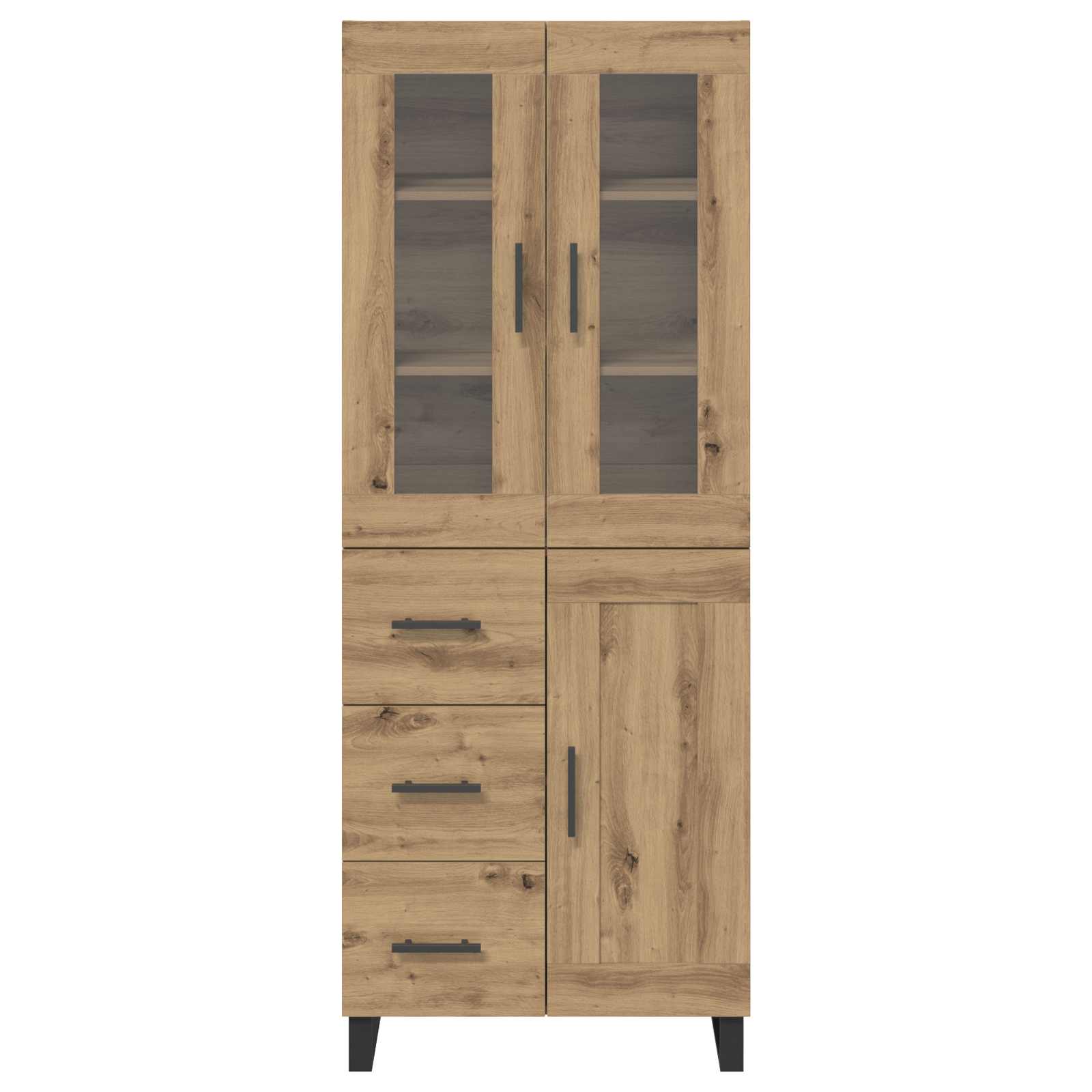 Highboard mit Schubladen 2 pcs Artisan-Eiche Holzwerkstoff