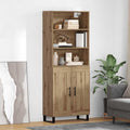 Highboard 2 pcs Artisan-Eiche Holzwerkstoff