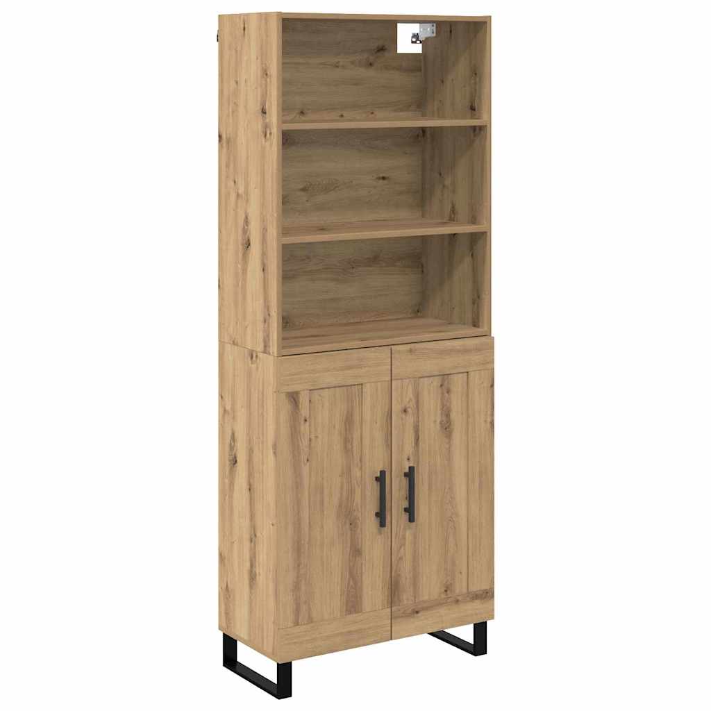 Highboard 2 pcs Artisan-Eiche Holzwerkstoff