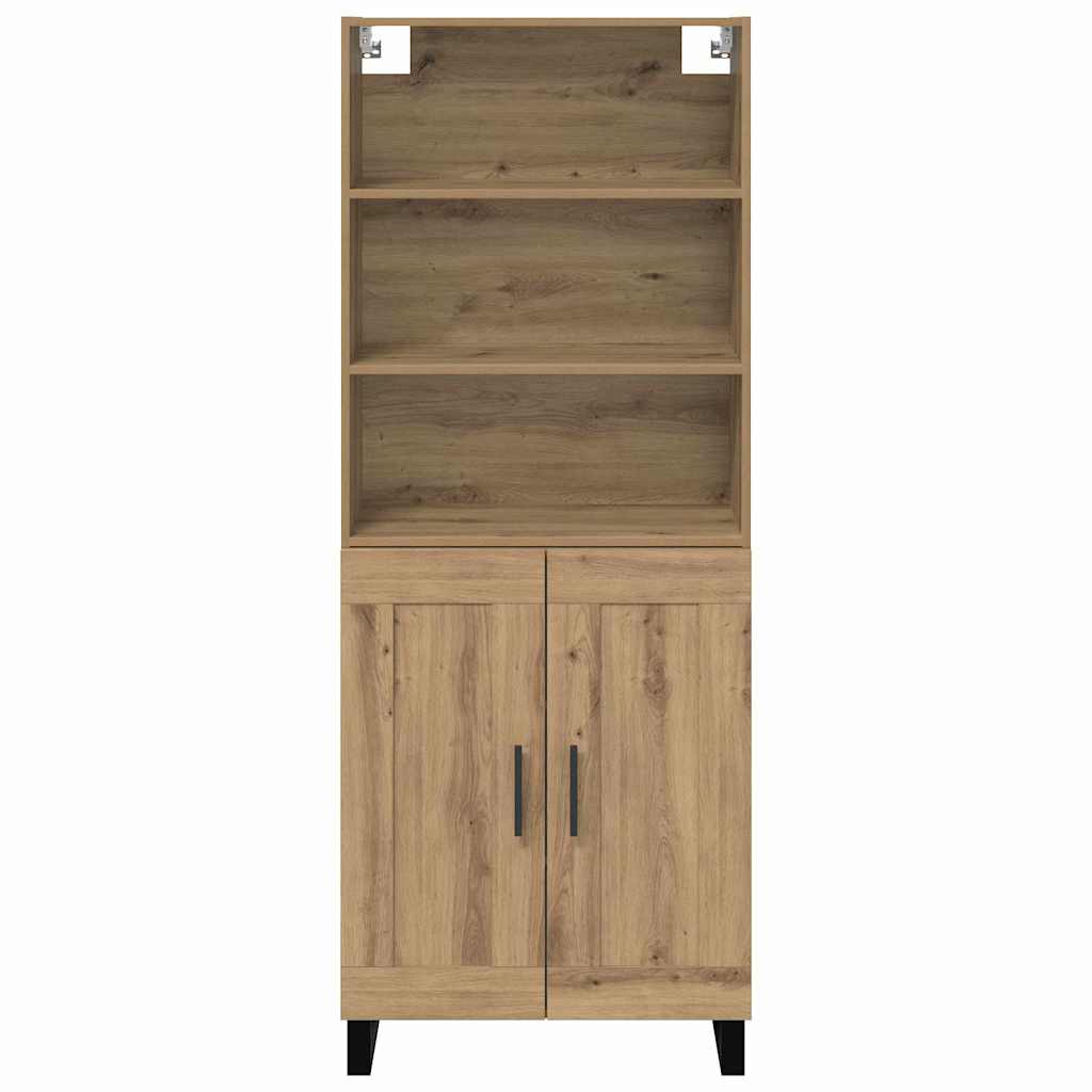 Highboard 2 pcs Artisan-Eiche Holzwerkstoff