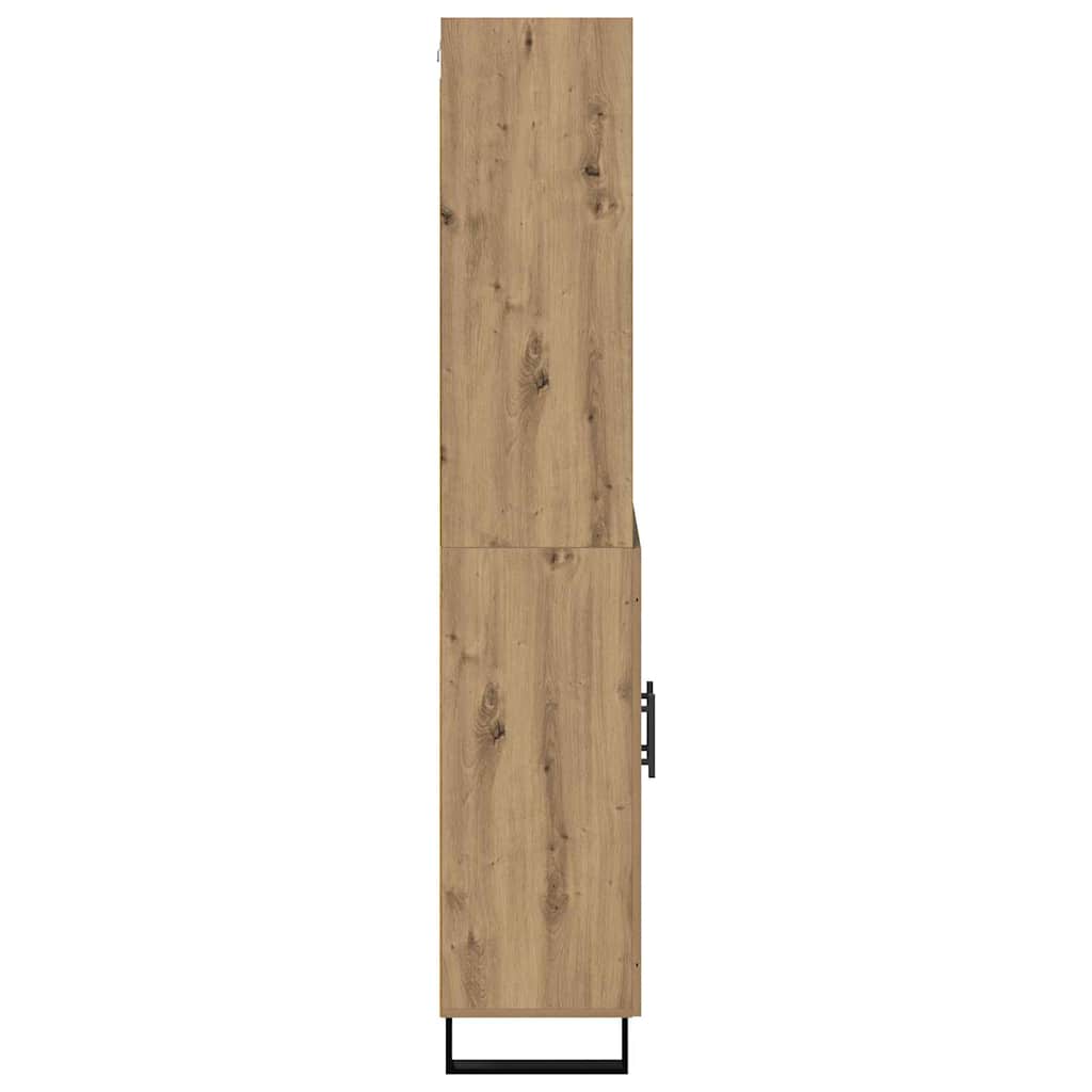 Highboard 2 pcs Artisan-Eiche Holzwerkstoff