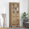 Highboard mit Schubladen 2 pcs Artisan-Eiche Holzwerkstoff