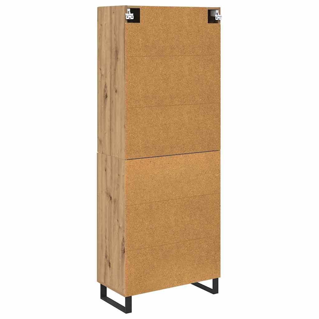 Highboard mit Schubladen 2 pcs Artisan-Eiche Holzwerkstoff