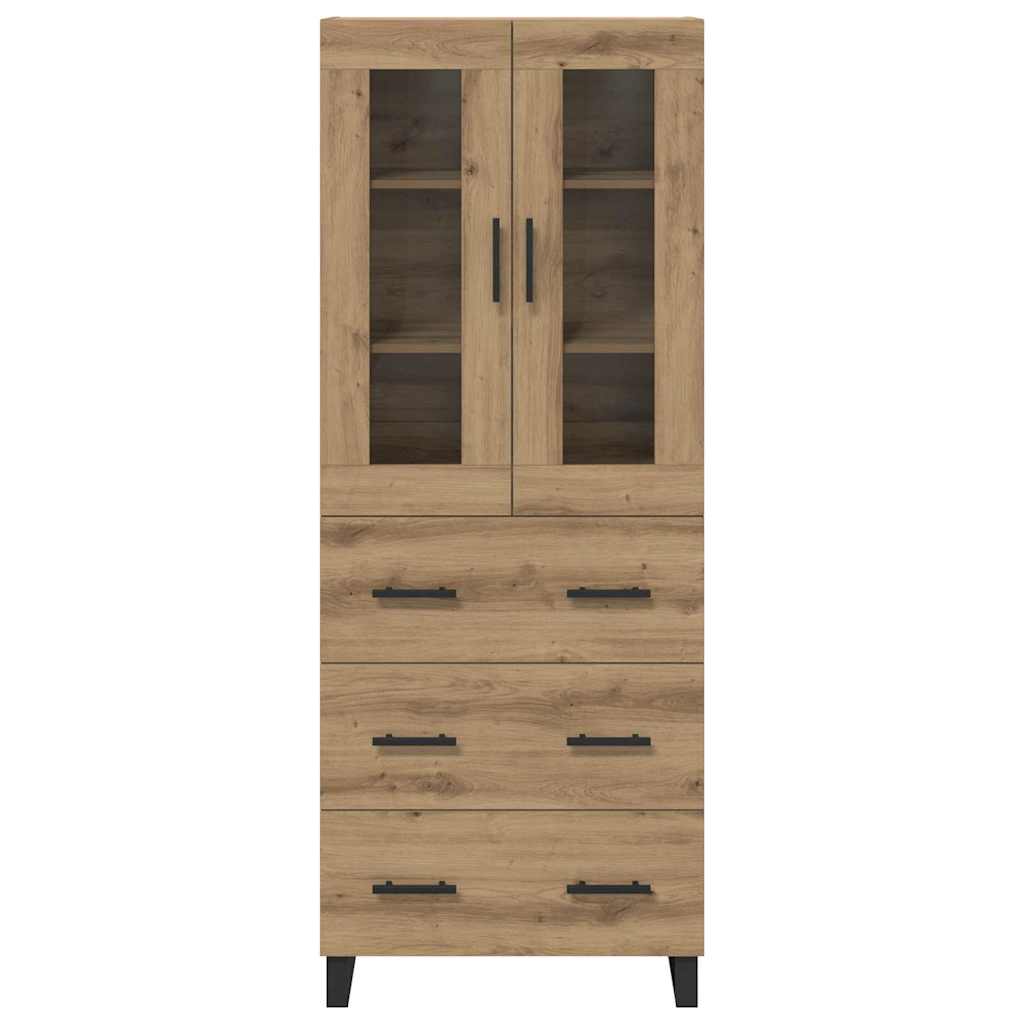 Highboard mit Schubladen 2 pcs Artisan-Eiche Holzwerkstoff