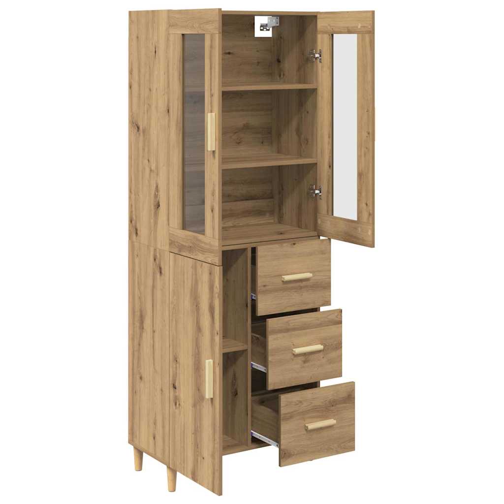 Highboard Artisan-Eiche 69,5 x 34 x 180 cm Holzwerkstoff
