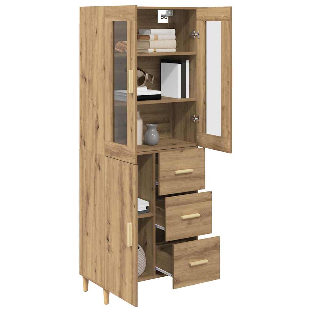 Highboard Artisan-Eiche 69,5 x 34 x 180 cm Holzwerkstoff