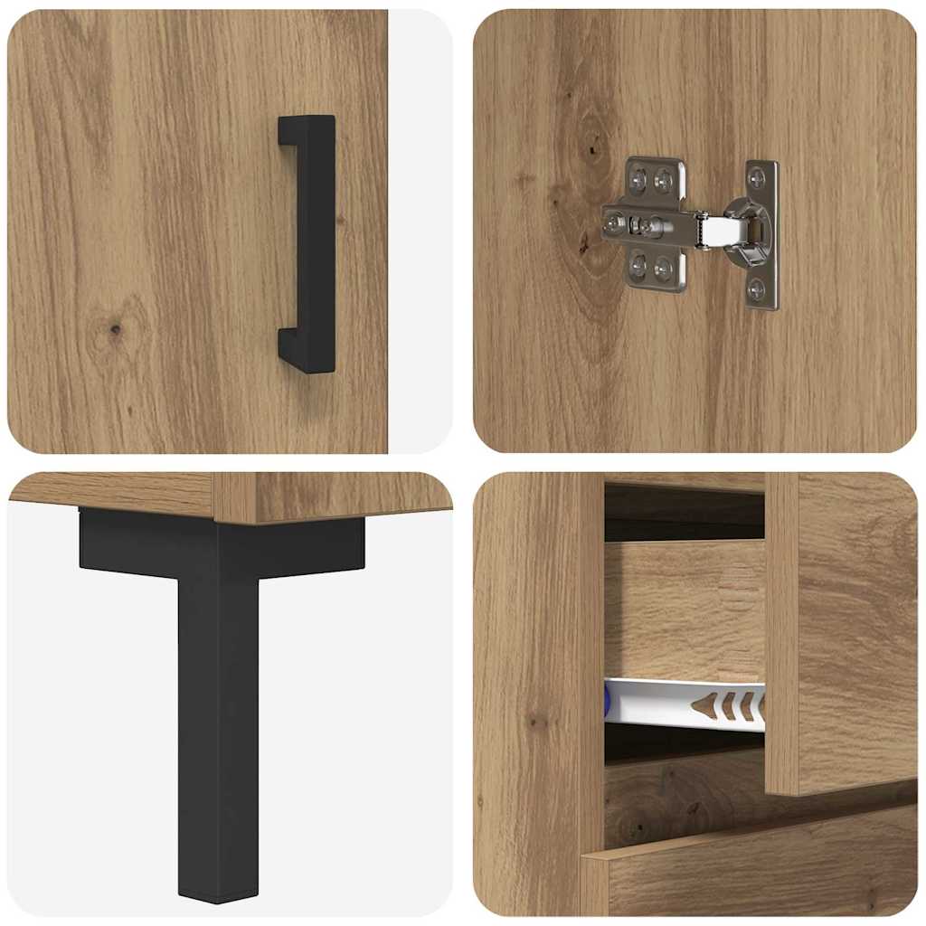 Highboard Artisan-Eiche 69,5 x 34 x 180 cm Holzwerkstoff