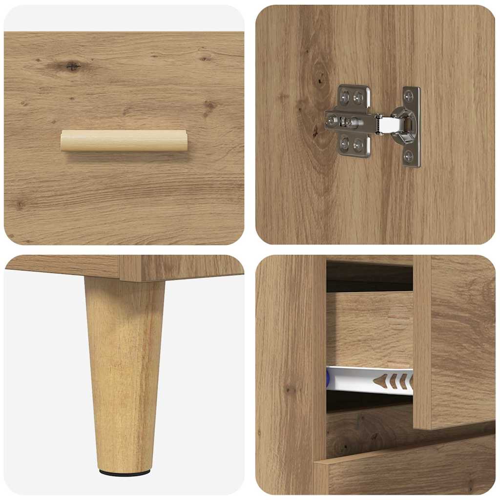 Highboard mit Schubladen Artisan-Eiche 69,5 x 34 x 180 cm