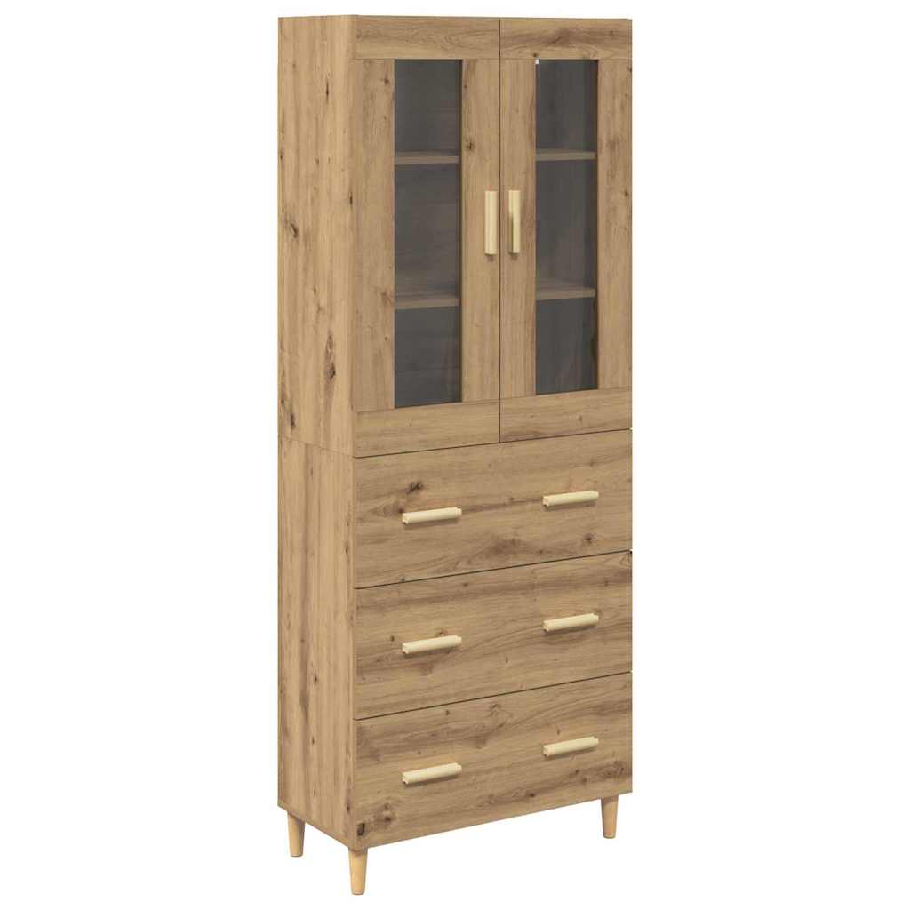 Highboard mit Schubladen Artisan-Eiche 69,5 x 34 x 180 cm
