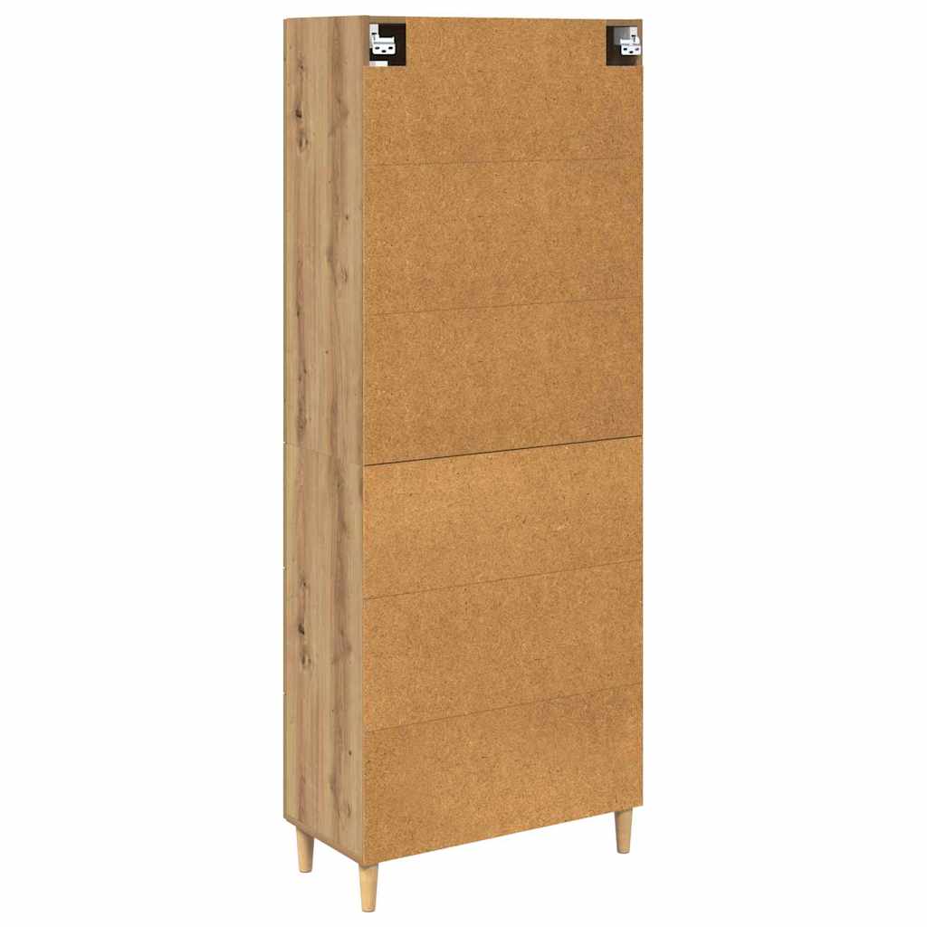 Highboard mit Schubladen Artisan-Eiche 69,5 x 34 x 180 cm