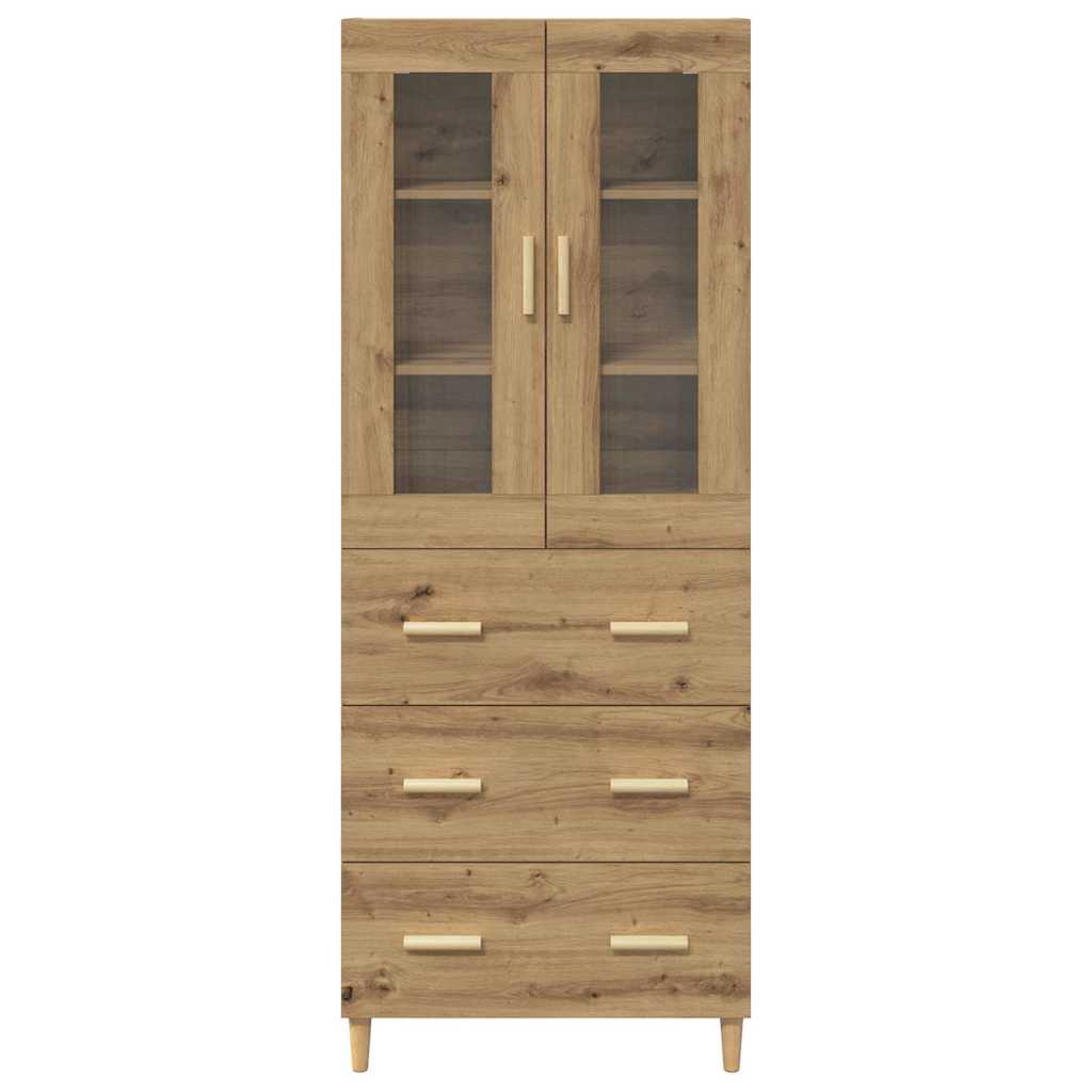 Highboard mit Schubladen Artisan-Eiche 69,5 x 34 x 180 cm