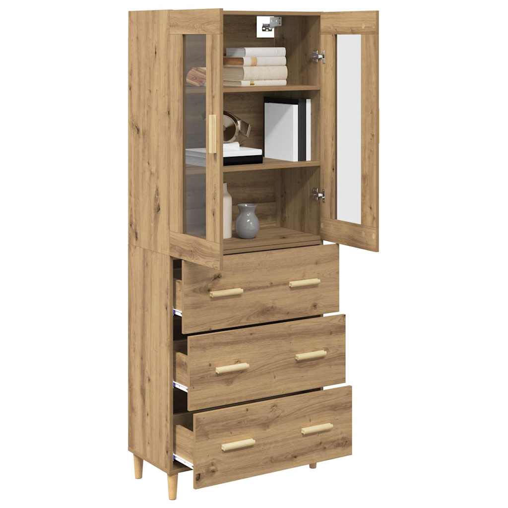 Highboard mit Schubladen Artisan-Eiche 69,5 x 34 x 180 cm