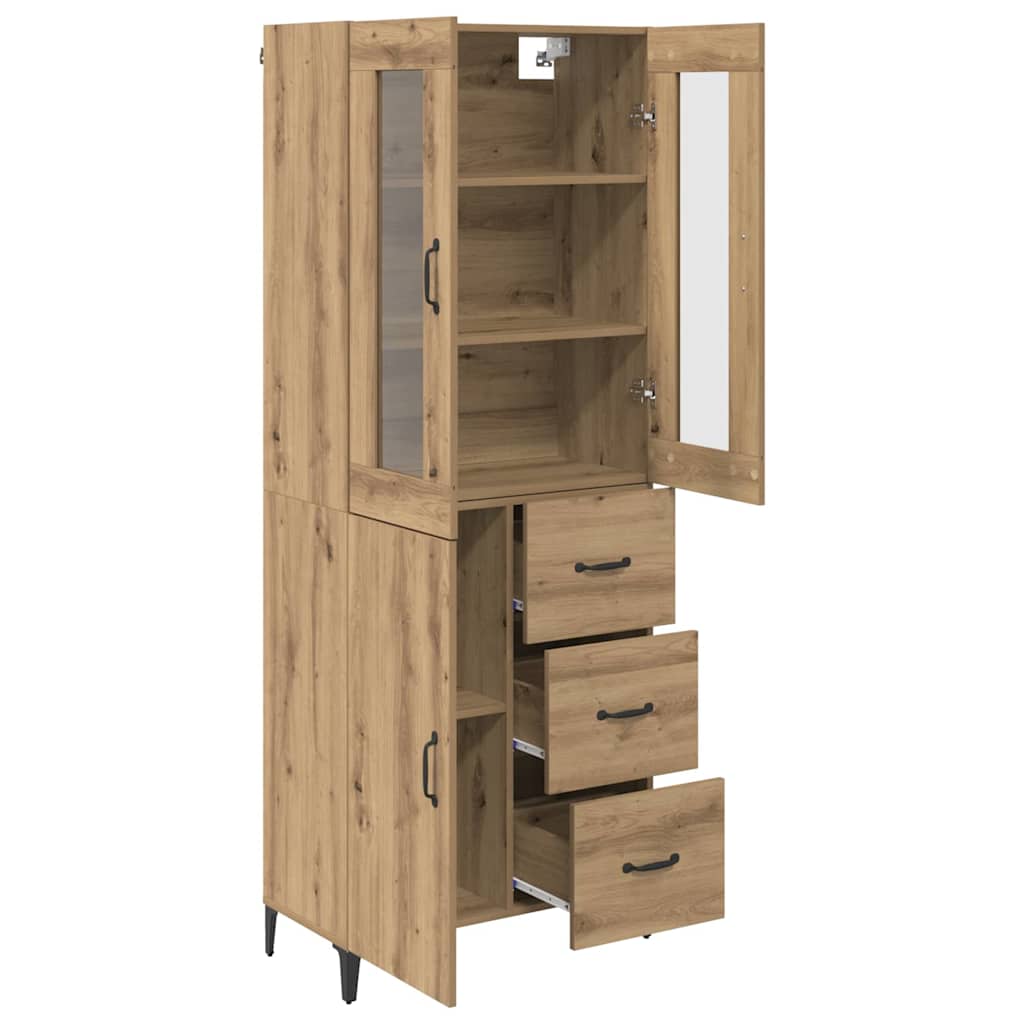 Highboard Artisan-Eiche 69,5 x 34 x 180 cm Holzwerkstoff