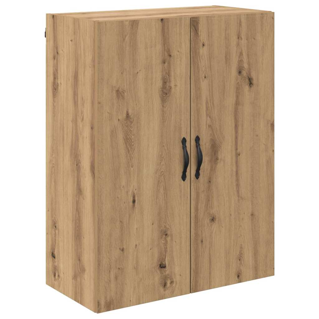 Highboard 2 pcs Artisan-Eiche Ingenieurholz und Glas