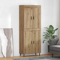 Highboard 2 pcs Artisan-Eiche Holzwerkstoff