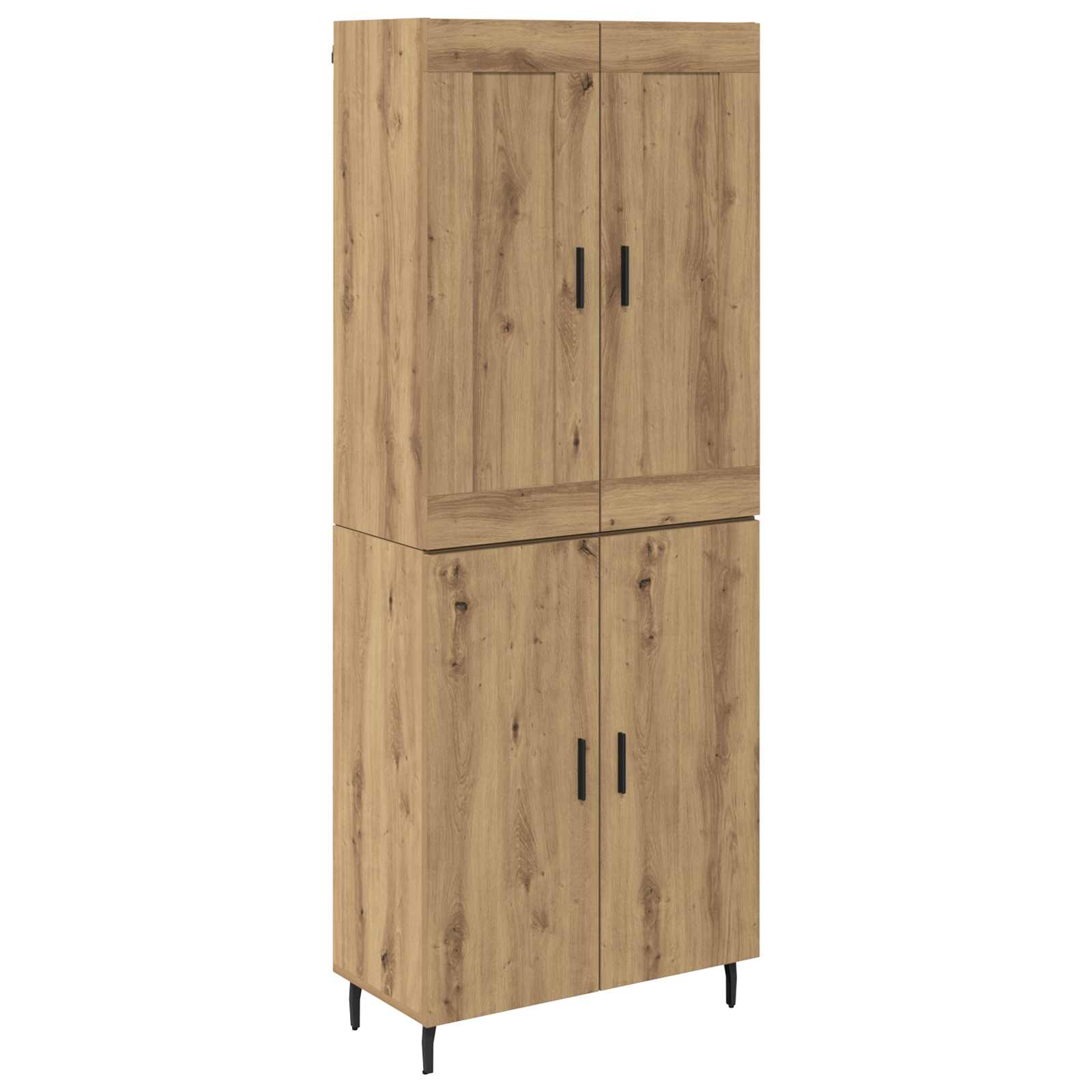 Highboard 2 pcs Artisan-Eiche Holzwerkstoff