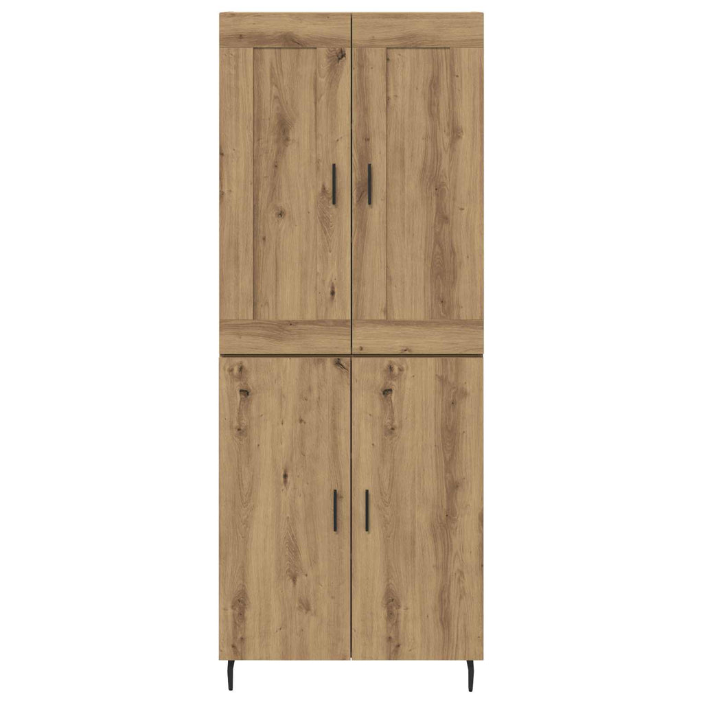 Highboard 2 pcs Artisan-Eiche Holzwerkstoff