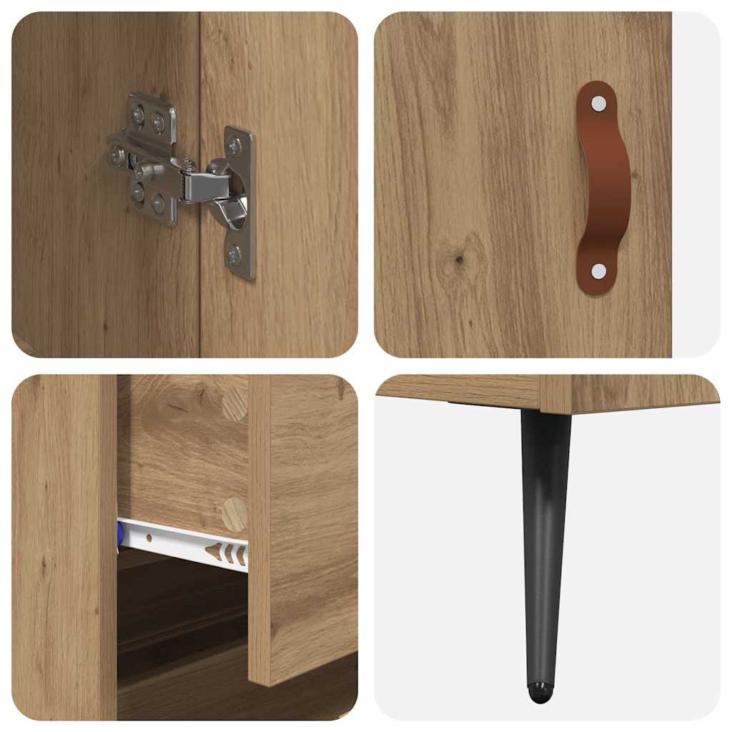 Highboard Artisan-Eiche 69,5 x 34 x 180 cm Holzwerkstoff