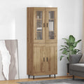 Highboard 2 pcs Artisan-Eiche Holzwerkstoff