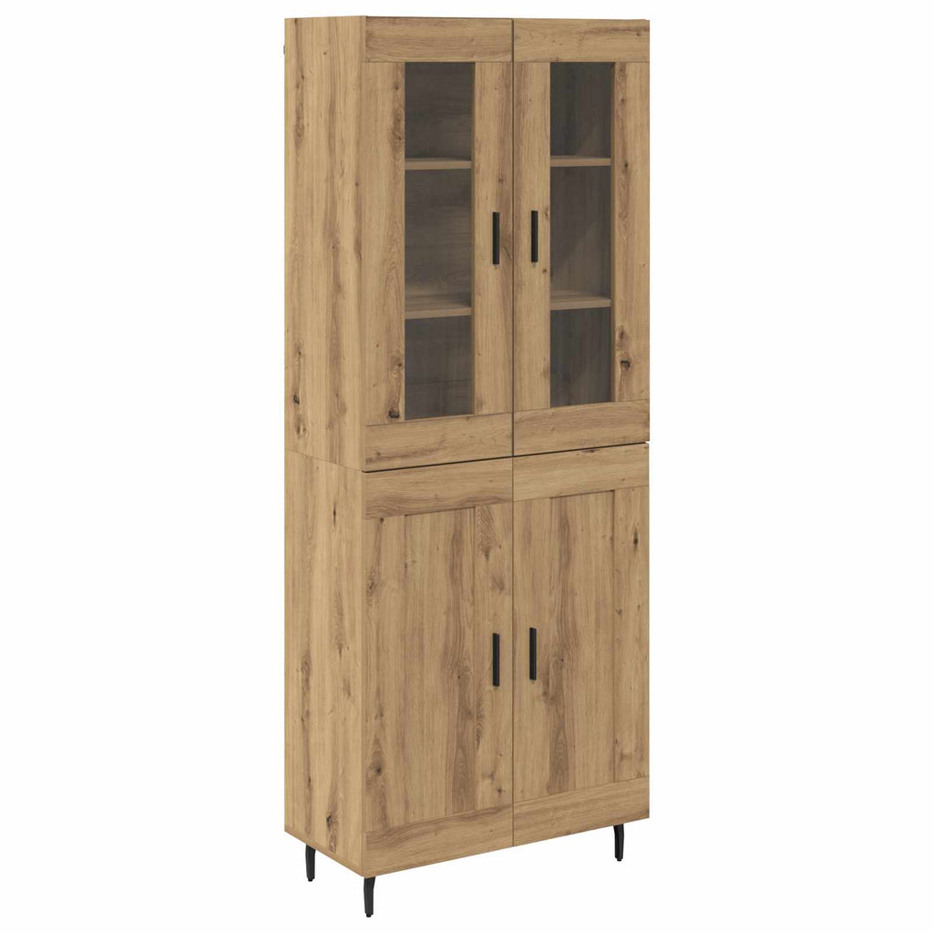 Highboard 2 pcs Artisan-Eiche Holzwerkstoff