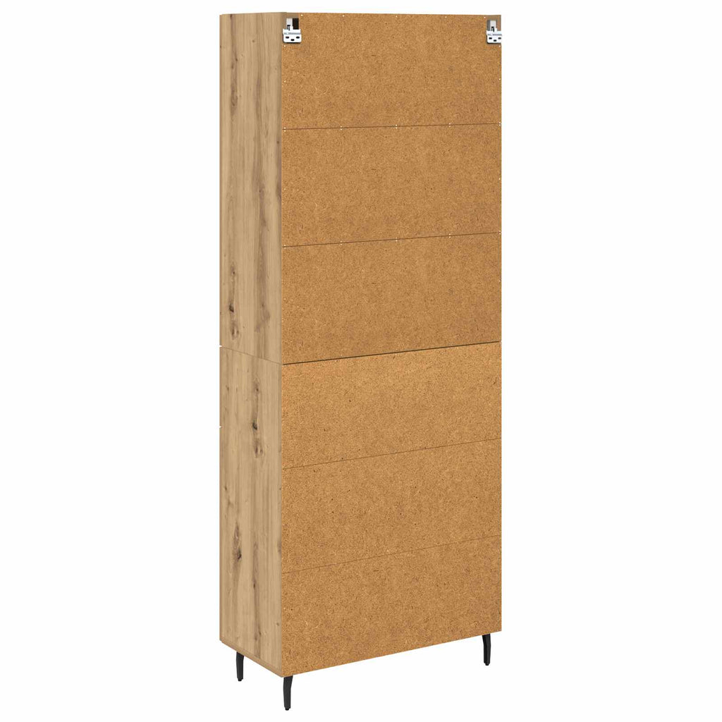 Highboard 2 pcs Artisan-Eiche Holzwerkstoff