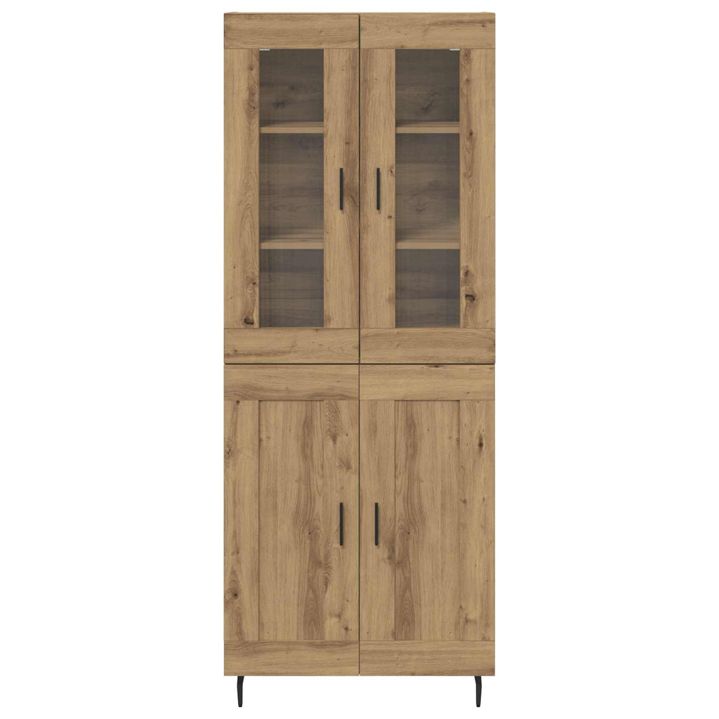 Highboard 2 pcs Artisan-Eiche Holzwerkstoff