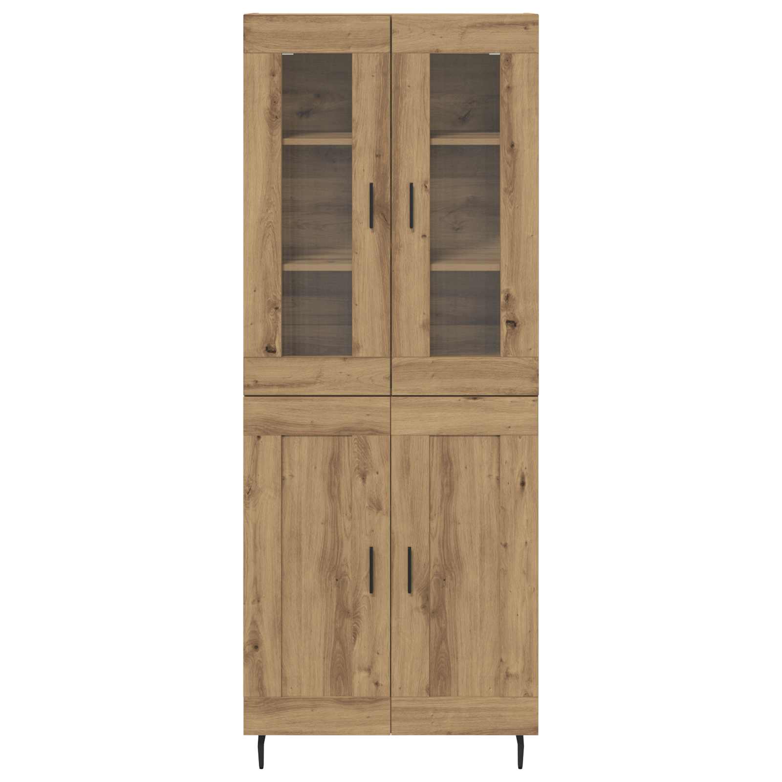 Highboard 2 pcs Artisan-Eiche Holzwerkstoff